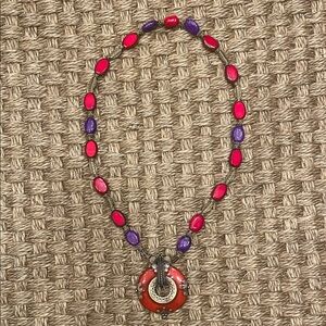 Elegant Pink and Purple Necklace